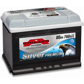 Auto akumulators 12 V / 80 AH / 760 A EN SZNAJDER 