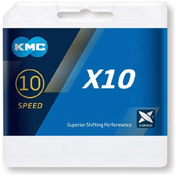 Ķēde KMC X10 Silver Black