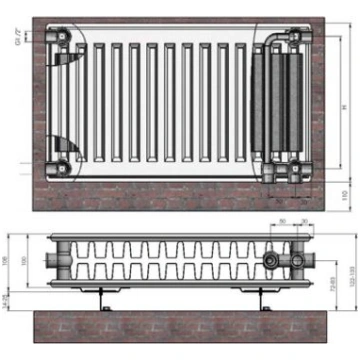 Termolux radiators Tips 22x500x500 Ventil Compact,