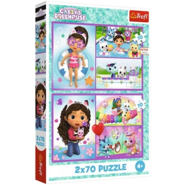 Puzzle - 2x70 - Play with Gabby Trefl 34438