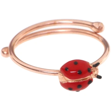 Ring Maman et Sophie Ladybug Enamel Silver 925% Pi