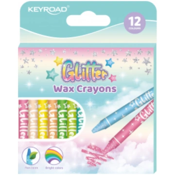 Vaska krītiņi Keyroad Glitter 12 krāsas JS755944 6