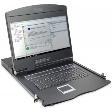 Digitus LCD Console 19inch KVM touchpad US keyboar