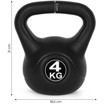 Kettlebell tējkanna 4 kg vingrošanai hanteles bumb