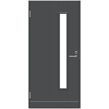 Ārdurvis + HDF SWEDOOR B056, 10x21, tumši pelēkas,