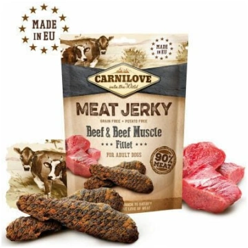 Carnilove Dog Jerky Beef With Beef Muscle Fillet p