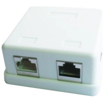 Gembird single jack surface mount box 2xRJ45 cat.5