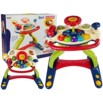 3-in-1 Interactive Baby Stroller Baby Steering Whe