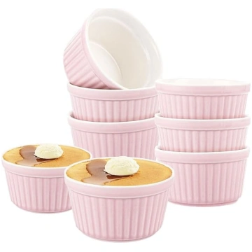 6 Creme Brulee trauciņu komplekts, keramikas sufli