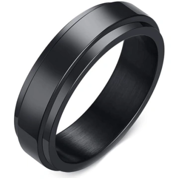 Epinki Fidget Ring Vīriešu 6 mm Spinner gredzeni s