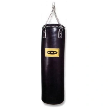 Boksa maiss piepildīts, PVC melns 40x180cm