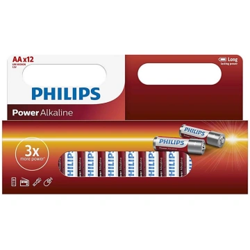 Philips LR6P12W/10 - 12 gab Alkaline baterija AA P