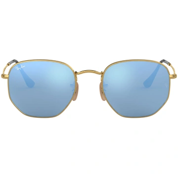 Hexagonal Flat Lenses RB3548N gold light blue Ray-