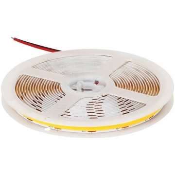 COB diodes lente, silti balta, 12V, 5m