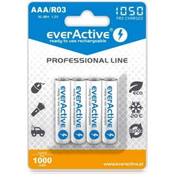 Uzlādējamas Akumulatorss AAA / R03 everActive NiMH