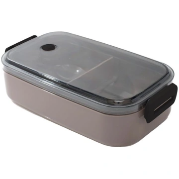 Lunch box con posate, in ABS 21,5 x 11,5 x h 6 cm