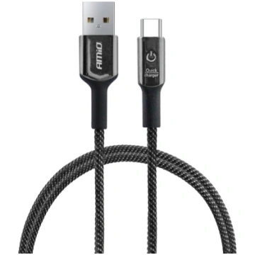 Vads USB-USB C-TYPE 1 metrs melns
