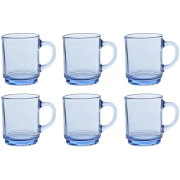 Komplektā 6 stikla krūzes, 260 ml, "Versailles", M