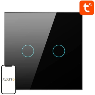 Smart Light Switch ZigBee Avatto ZTS02-EU-B2 2 Way