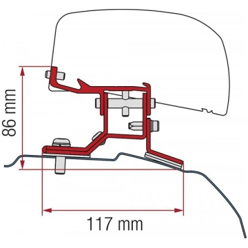 Adapter Fiamma 2 pcs., for F40van, left and right 