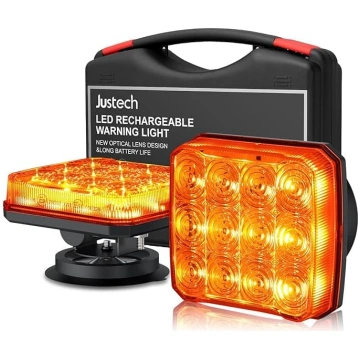 Justech 2 x uzlādējama brīdinājuma gaisma LED zibs