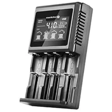 everActive 4 x bateriju lādētājs 18650 AAA AA CD P