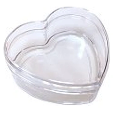 Plastikāta sirdsveida kastīte ar vāciņu, D:65mm, c