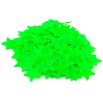 Fluorescējošas zvaigznes 100 gab. (PAG683) zaļas