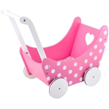Wooden TROLLEY for dolls retro pusher ZA2250 JOKOM