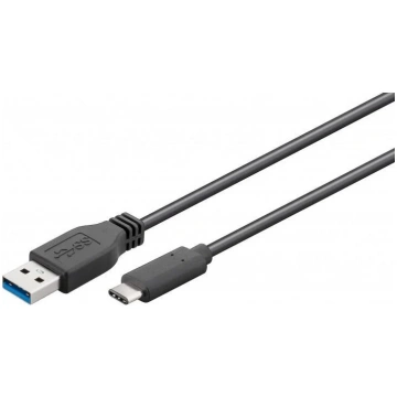Vads Goobay, USB Type C/USB, 50 cm, melna krās