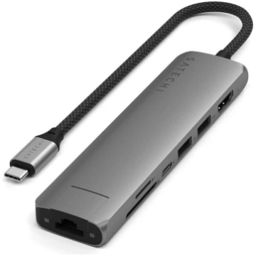 Satechi 7-in-1 USB-C Slim Multiport Adapter Ethern