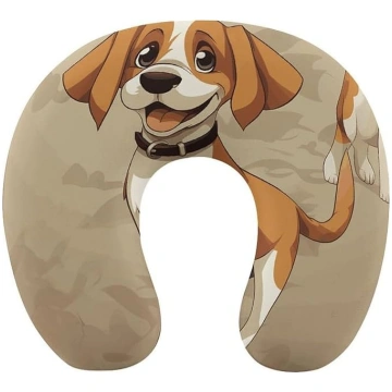 Karikatūru beagle suņi Ceļojuma spilvens Kakla atb