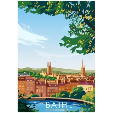 Hewson"s Gifts UK Travel Print UK Cities and Shire