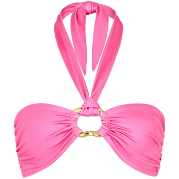 Locket Bandeau Top - Barbie - L / Pink