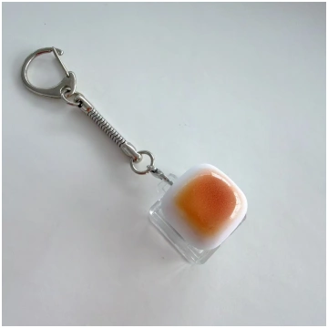 Bread Keycap Stress Relief shine Clicker Keychain 