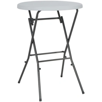 Saliekams bāra galds, 80x110 cm, balts hdpe