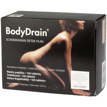 NEW NORDIC Bodydrain tabletes, 120 gab
