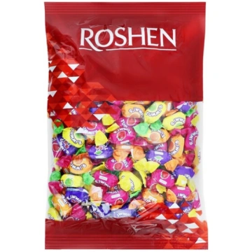 Konfektes ROSHEN Toffee Yummi"s ar augļu garšas pi