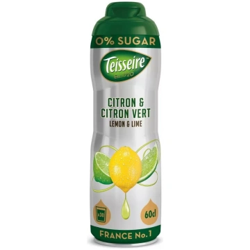 Bezcukura citrona un laima sīrups Teisseire Citron