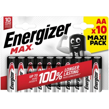 ENERGIZER MAX AA LR6 BATERIJAS 10 GAB. ECO