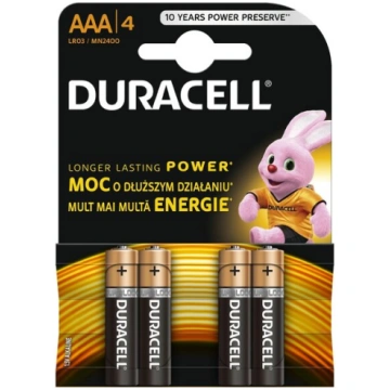 Duracell AAA LR03, 4 gab