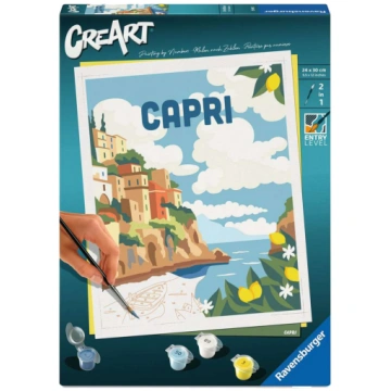 Glezna pēc numuriem Ravensburger CreArt Capri, brū