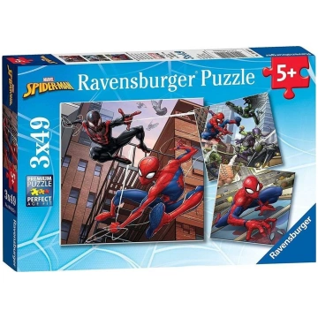 Ravensburger Puzzle 3x49 Spiderman w akcji 346015 