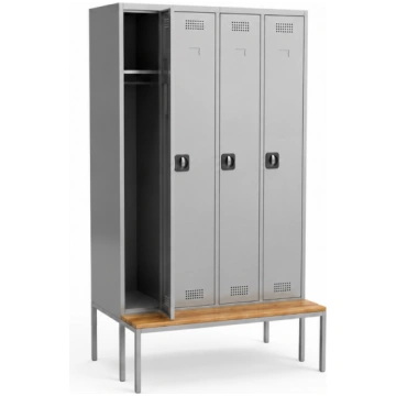 4 vietīga metāla garderobe ar solu