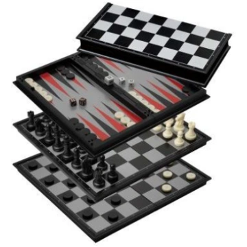 Galda spēle Philos Chess-Backgammon-Checkers-Set, 