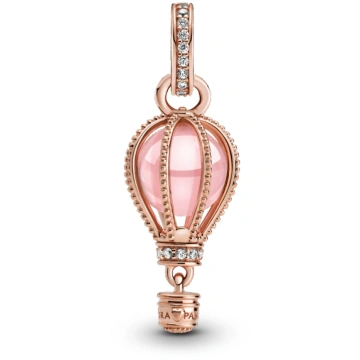 Piekarināmais mirdzoša rozā gaisa balona amulets -