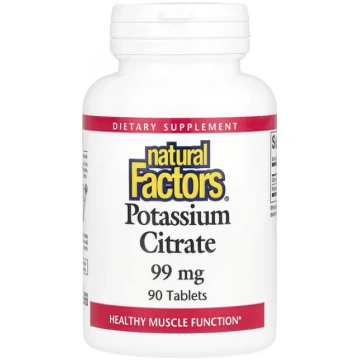 Natural Factors, Potassium Citrate, 99 mg, 90 Tabl