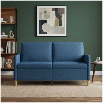 Sofas ar uzglabāšanu zila 152 x 78 x 87 cm poliest
