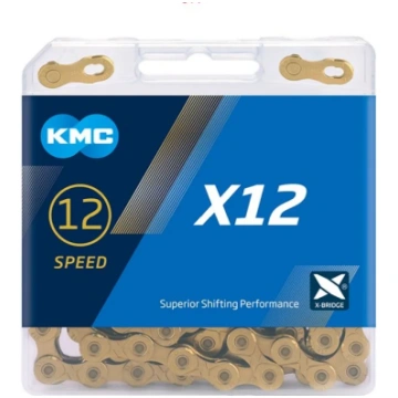 Ķēde - KMC X12 Ti-N Gold - BX12TI1261 - 12 ātrumi,