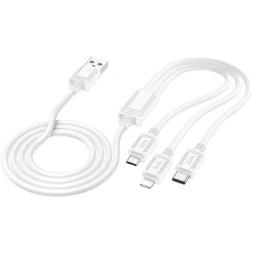 3in1 USB A to Lightning / Micro USB / USB C Hoco 2